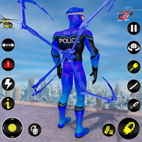 Police Spider Rope Hero